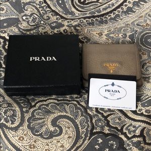 Authentic Prada Tri-Fold Light grey